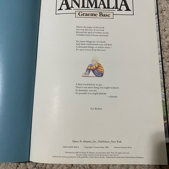 Animalia Alphabet Animal Hardcover Hardback Book 1986 by Graeme Base - Picture 4 of 10